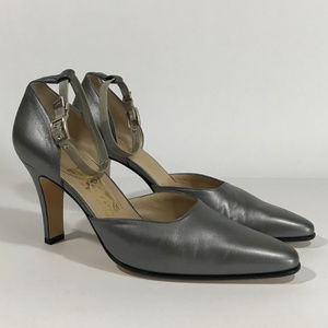 Ferragamo Sliver Shoes w/Silver Chain Ankle Strap